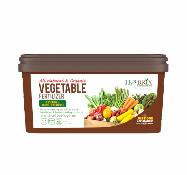 HyR Brix Organic Vegetable Fertilizer 1-1-8 Cal2 S9 - 5 lb Pail - Fertilizers